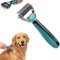 Double-Sided Pet Grooming Rake For Cats & Dogs, 2-In-1 Dematting Comb, Ergonomic Pet Grooming Matt Remover Detangler For Long Haired Pets (small) - Image 1