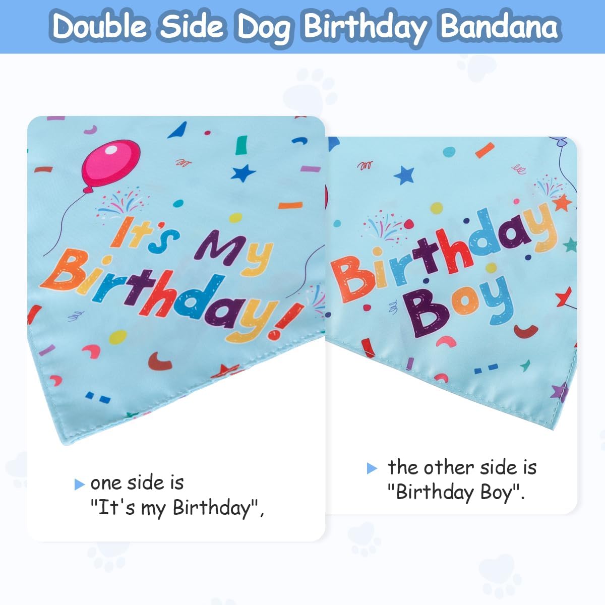 Premium imported dog birthday accessories kit in blue color for pet parties