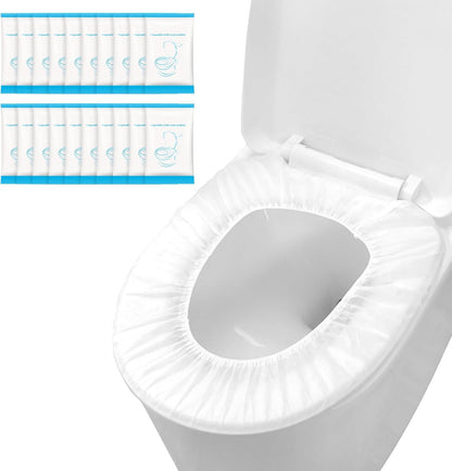 Zeckzoin disposable toilet seat covers pack front view highlighting individual travel packaging.