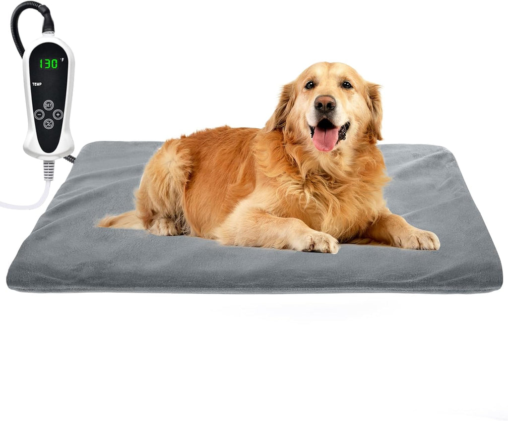 RIOGOO Pet Heating Pad, Upgraded Electric Dog Cat Heating Pad Indoor Waterproof, Auto Power Off (S 17.5"x 14", Grey) - Image 9