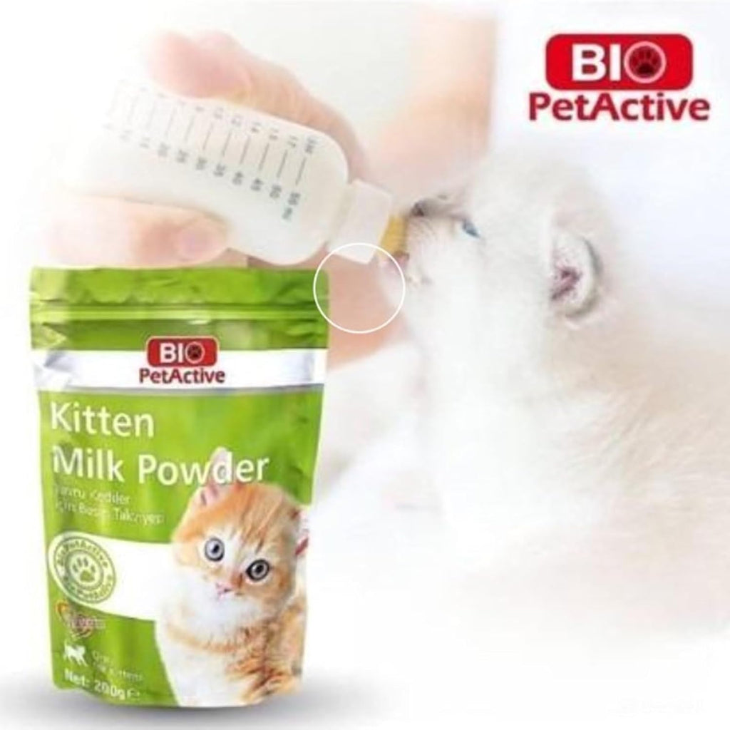 Bio PetActive low lactose formula powder side view detailing ingredients.