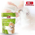 Bio PetActive low lactose formula powder side view detailing ingredients.