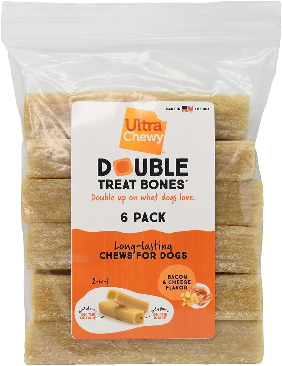 Ultra Chewy Peanut Butter Double Treat Bones: Long-Lasting Dog Treats Made in USA for Large and Small Breeds, Highly Digestible, Ideal for Aggressive Chewers (24 Count) - Image 10