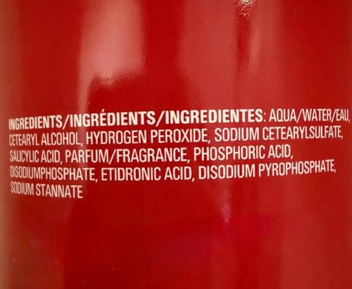 Professional 33.8 fluid ounce bottle of Wella Color Touch cream developer