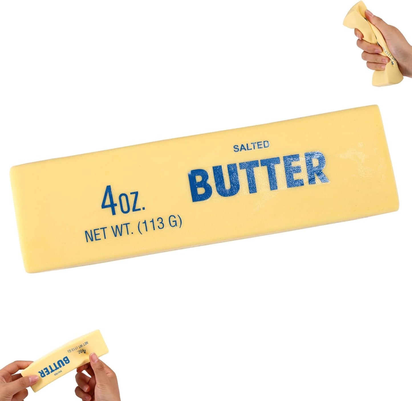Lyreh butter squeeze toy front view realistic salted butter stick design