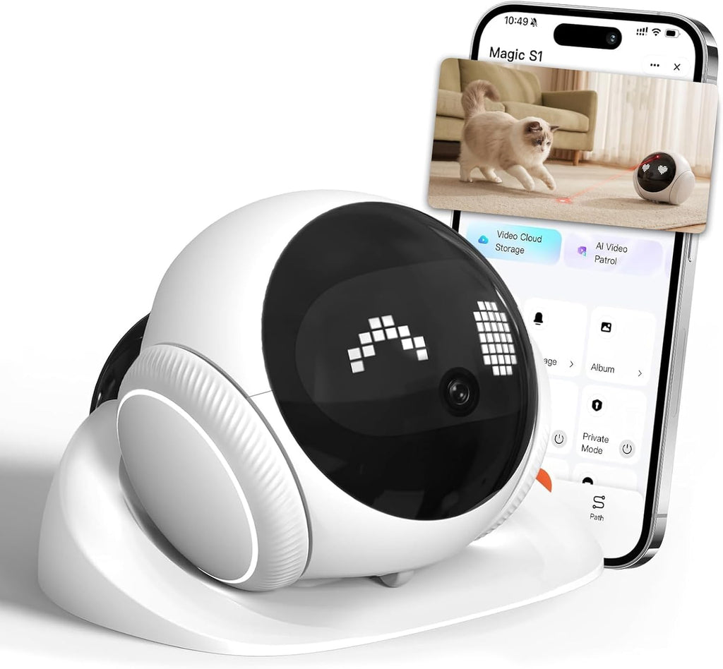 Vivideye pet camera movable robot front view