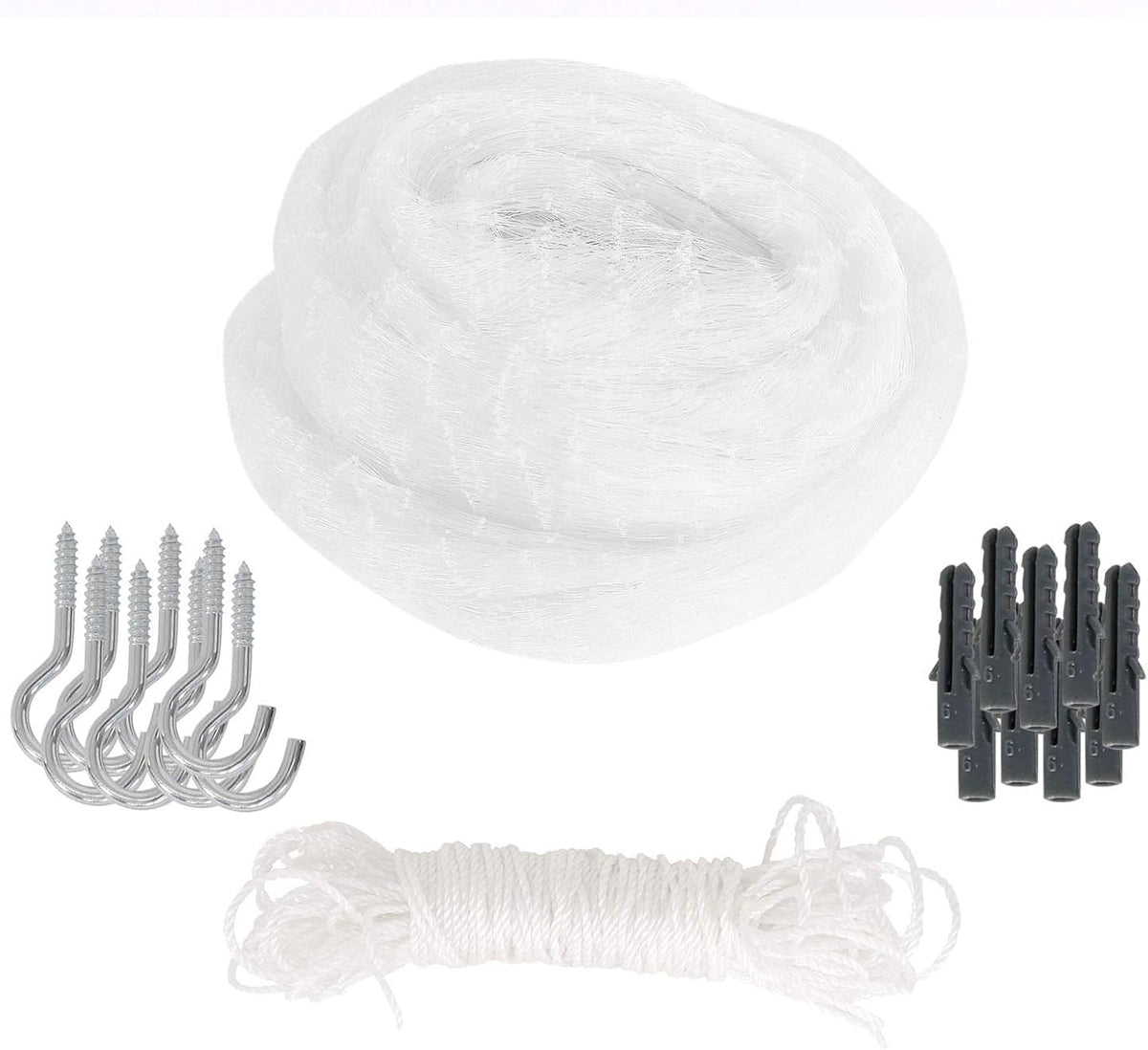 Installation kit components for pet balcony safety net