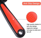 2 Pieces Fine Tooth and Wide Tooth Dog Grooming Comb - Rubber Handle Hair Comb for Small Dogs & Cats with Flea and Tick Removal (2PCS, Black Red) - Image 5