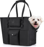 SlowTon dog purse carrier black front view