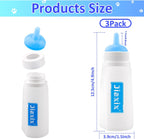 3 Pack Kitten Silicone Bottle Feeding Kit,Nipple & Feeding Kit for Kittens, Reusable Newborn Kitten Supplies, Suitable for Feeding Kitten, Puppy, Rabbit,Hamster (Blue, Large) - Image 2