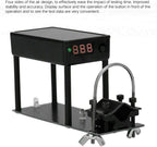 Ballistic velocimetry measuring tool with integrated clamp rail system attached.