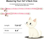 Babole Pet adjustable cat collar showing the removable metallic bell and daisy flower pendant detailing.