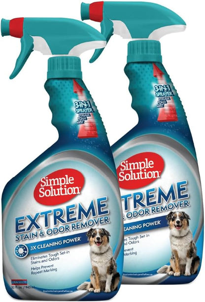 Simple Solution Extreme Pet Stain and Odor Eliminator Spray, Pee Stain Remover, Enzyme Cleaner, 3X Pro-Bacteria Cleaning Power, Dog Odor Remover, 32 oz - Image 13