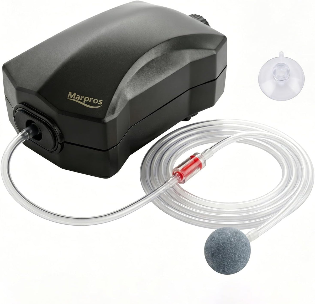 Marpros aquarium air pump front view with adjustable knob