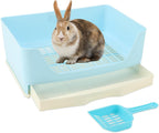 BWOGUE Large Rabbit Litter Box Toilet,Potty Trainer Corner Bedding with Drawer Larger Pet Pan for Adult Guinea Pigs, Rabbits, Hamster, Chinchilla, Ferret, Galesaur, Small Animals(White) - Image 9