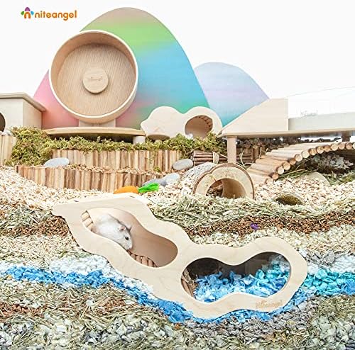 Niteangel Hamster House w/Climbing Ladder for Hamsters Gerbils Mice or Similar-Sized Pets (Secret Peep Tunnel Hamster Hut) - Image 4