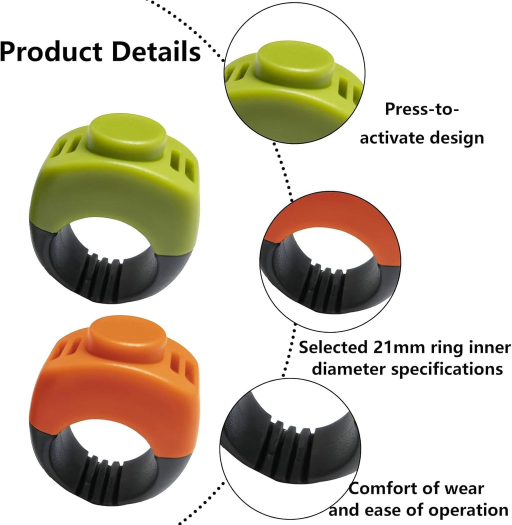 Generic colorful ring clickers for domestic pet behavior modification highlighting the lightweight ABS plastic build.