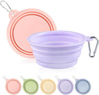 TECOPH collapsible dog bowls 2 pack front view for travel