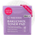 Body Restore Bakuchiol Toner Pads front view purple jar packaging