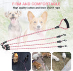 Durable zinc alloy snap hooks on the QINKOUDIH heavy duty training lead for large dogs.