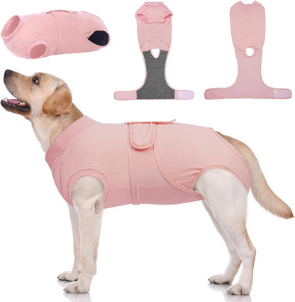 Kuoser Dog Surgery Suit Female Spay, Dog Recovery Suit Male Neuter, Pet Clothes Onesie for Surgery Anti Licking Abdominal Wounds Puppy Surgical Recovery Bodysuit Shirt, Substitute E-Collar & Cone - Image 11
