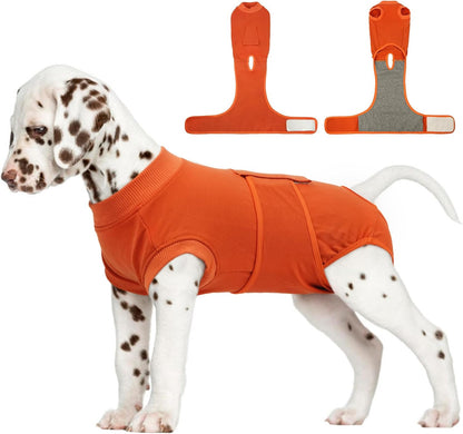 FUAMEY Recovery Suit for Dogs After Surgery,Soft Breathable Dog Bodysuit E-Collar & Cone Alternative Surgical Suit,Male Female Dog Neuter Spay Suits Anti Licking Wounds Onesie Rose Stripes L - Image 15