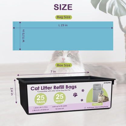 Side view of the product box illustrating compatibility with easy roll pails