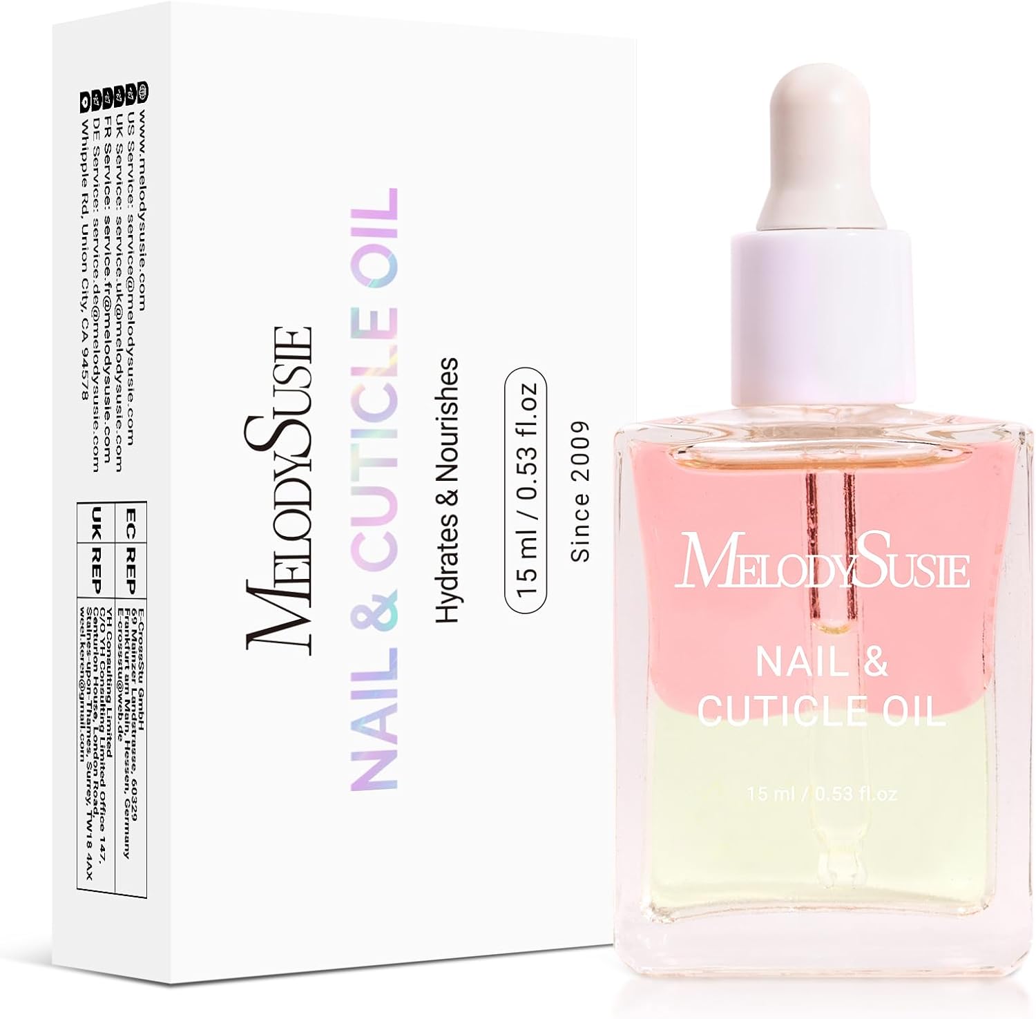 MelodySusie 15ml Cuticle Oil Rose front view