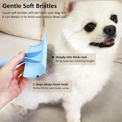 LBMBAIC grooming brush side profile detailing the lightweight ABS plastic build