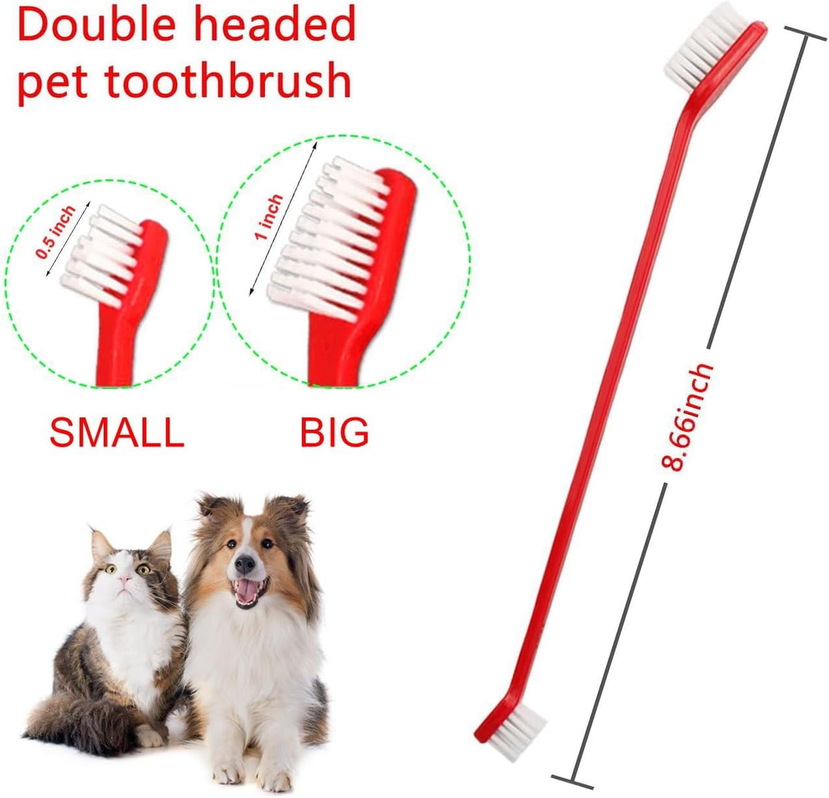 Multi-colored Juwantu pet dental brushes in assorted colors
