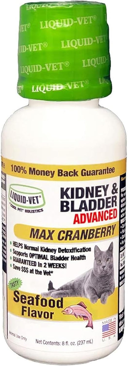 Premium Liquid-Vet pet health supplement for feline urinary wellness