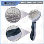 Fabloft grooming tool with leather hanging strap for storage