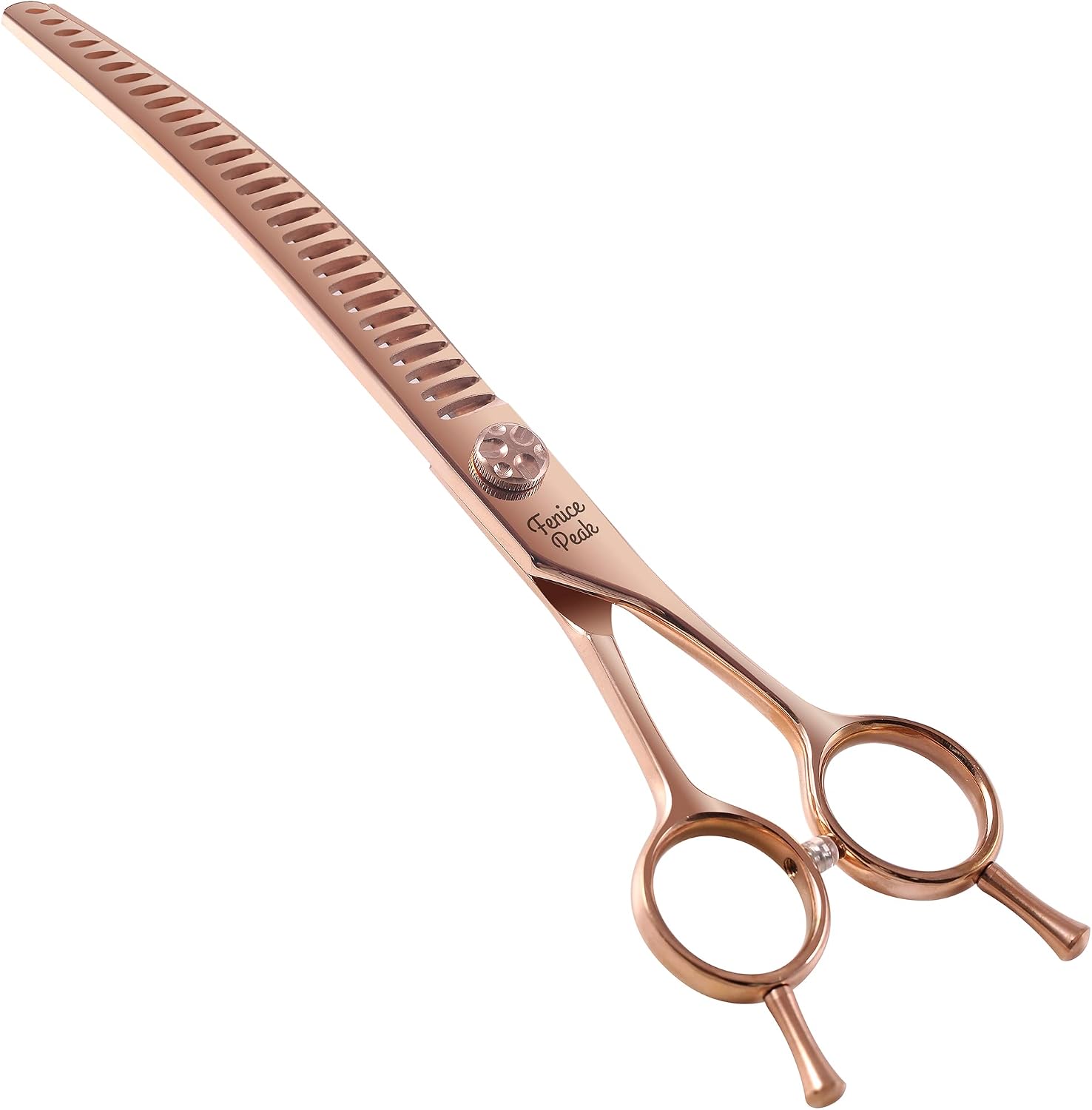 Professional Dog Grooming Scissors Pet Curved Chunker Shears 7.0'' Extremely Sharp Blades 440C Steel Thinning Scissors Durable Smooth Motion & Fine Cut for Dogs and Cats (Multicolored) - Image 11