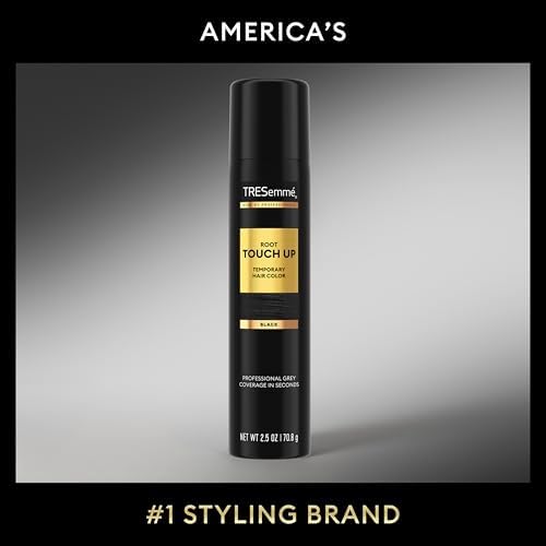 Back view of TRESemmÃ© hair touch up spray packaging