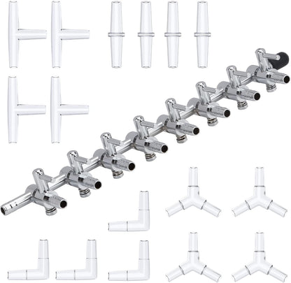 Pawfly four outlet air flow splitter showing secure mounting clip placement
