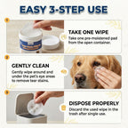 Premium USA imported pet tear stain cleaning pads packaging detail