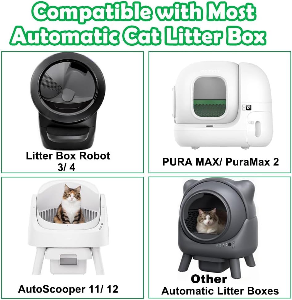 SZEE drawstring litter box liners flat view showing heavy duty plastic