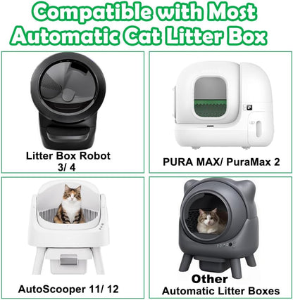 SZEE drawstring litter box liners flat view showing heavy duty plastic