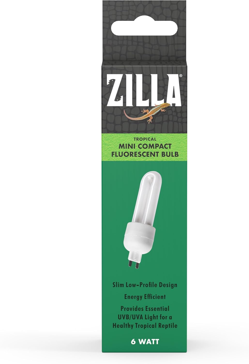 Zilla tropical terrarium UVB UVA bulb angled perspective