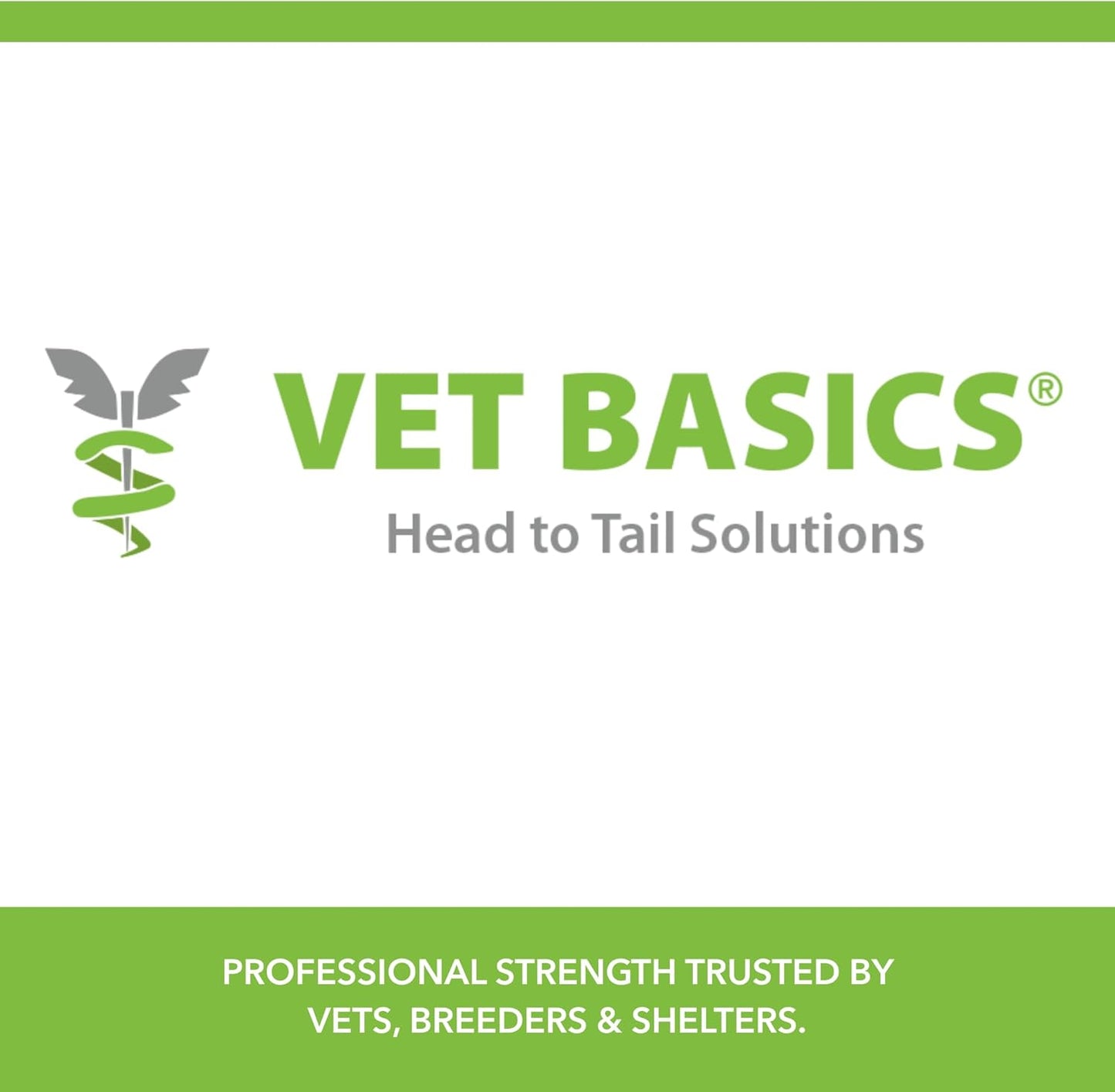 Close up of Vet Basics non rinse topical veterinary solution label