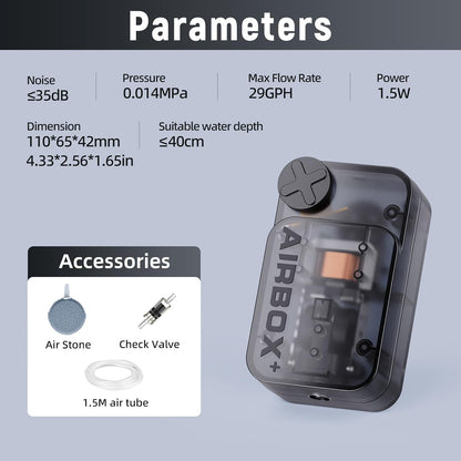 Close up of Aquasmith air pump airflow adjustment dial