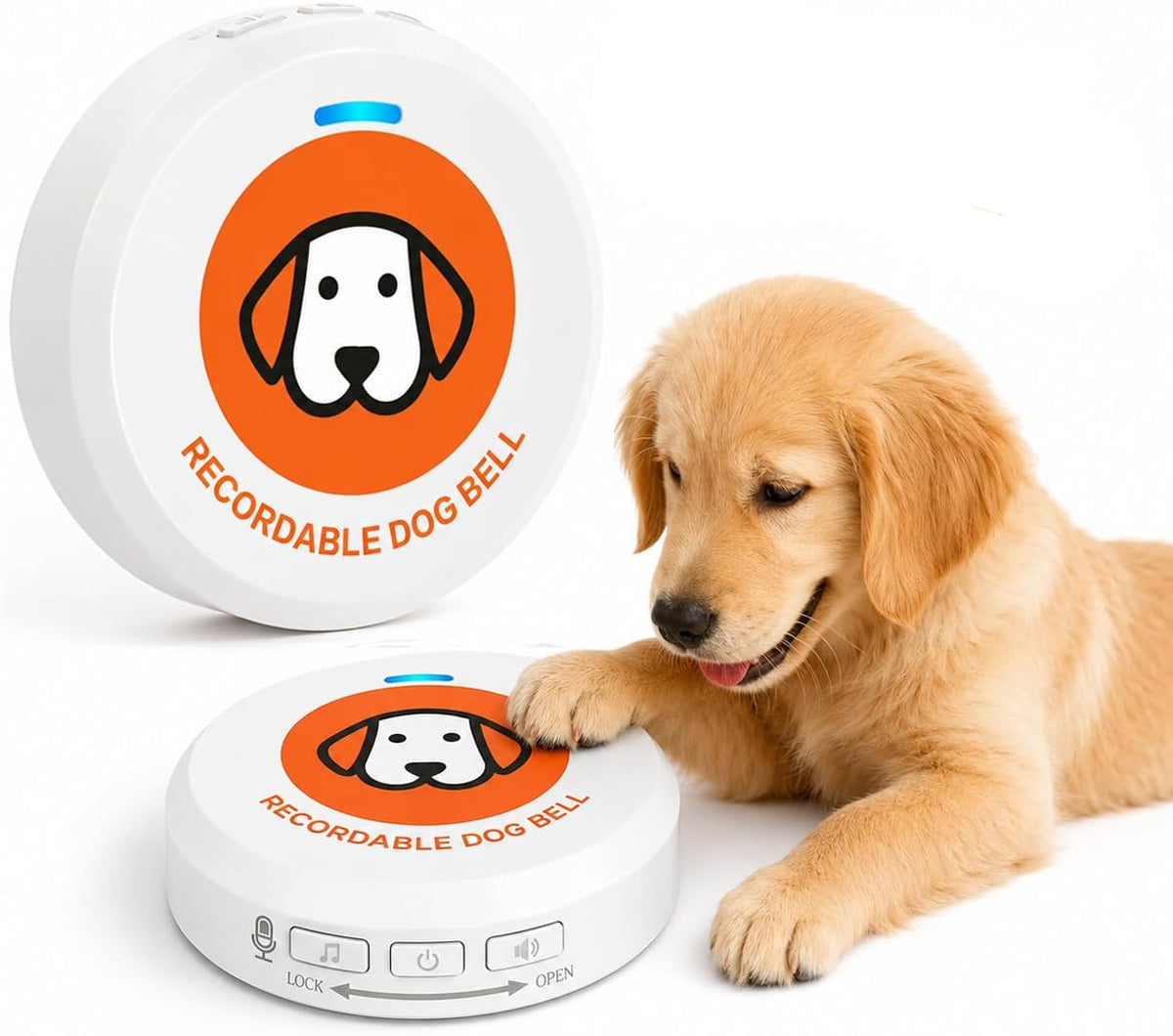 ChunHee Recordable Dog Doorbell - Train Your Dog with Your Own Voice, Puppy Potty Training Bell for Dogs to Go Outside, 5 Adjustable Volume Dog Button with Potty & Outside Sounds - Image 10