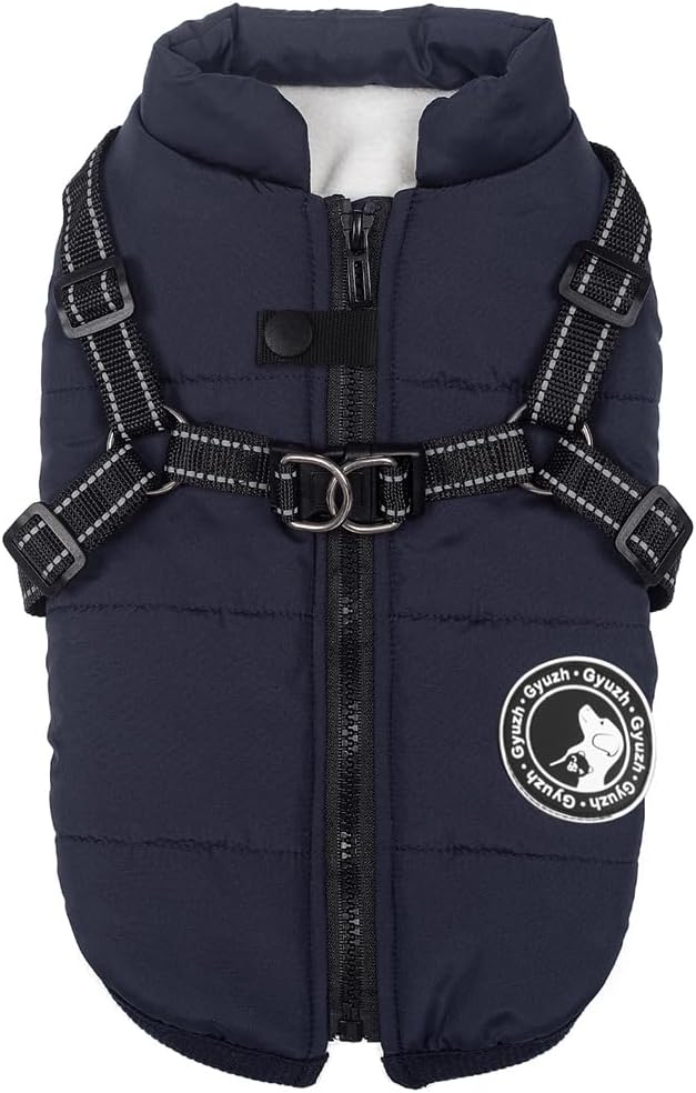 Gyuzh Dog Coat with Harness Puppy Coats Small Dog Harness Jacket Winter Waterproof Jackets for Smal Medium Large Dogs - Image 15