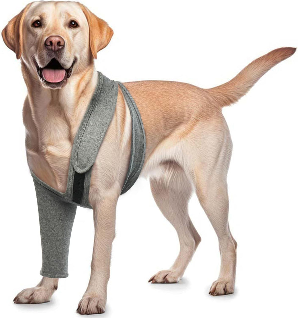 ROZKITCH Dog Sleeve to Prevent Licking for Front Right Left Leg, Pet Prevent Licking Wound Elbow Protector, Dog Recovery Suit Cone Collar Alternative for Sprain ACL CCL Arthritis Joint Care Zebra L - Image 13