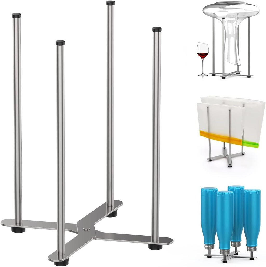 Shilfid stainless steel collapsible drying rack front view