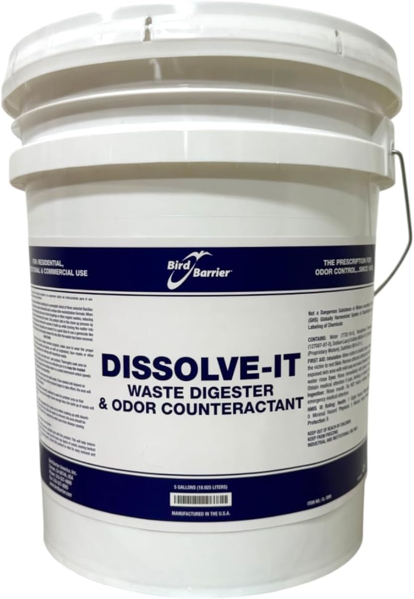 Bird Barrier Dissolve-It Max Enzyme Cleaner - Bird Dropping Cleaner - Dissolves Waste - Treat Affected Areas Before Installing Bird Control Products - Cleans pet stains - 1 Pint Makes 1/2 Gallon - Image 9