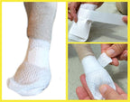 PawFlex Medimitt worn on a dog paw showing secure fit