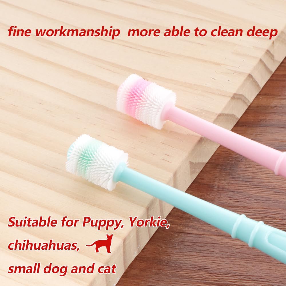 DQITJ pet toothbrush set components and handle design