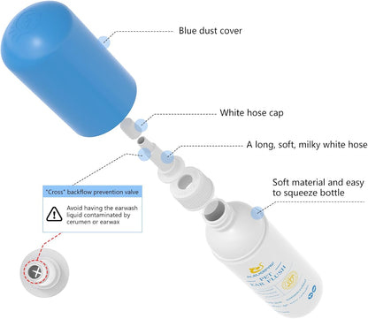 Close up of 4 fluid ounce Aleverpaw ear cleaning solution