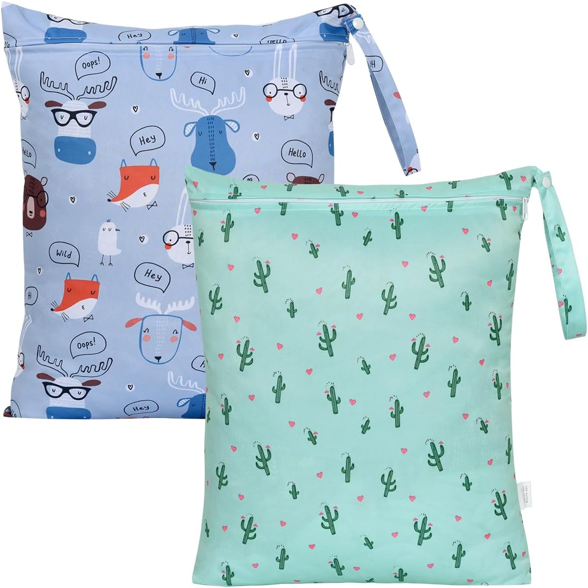 Otraki 2Pcs Waterproof Wet Dry Bags front view showing cactus print
